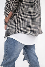 TEXTURED PLAID OVERSHIRT - [ 1 ] COLLECTION